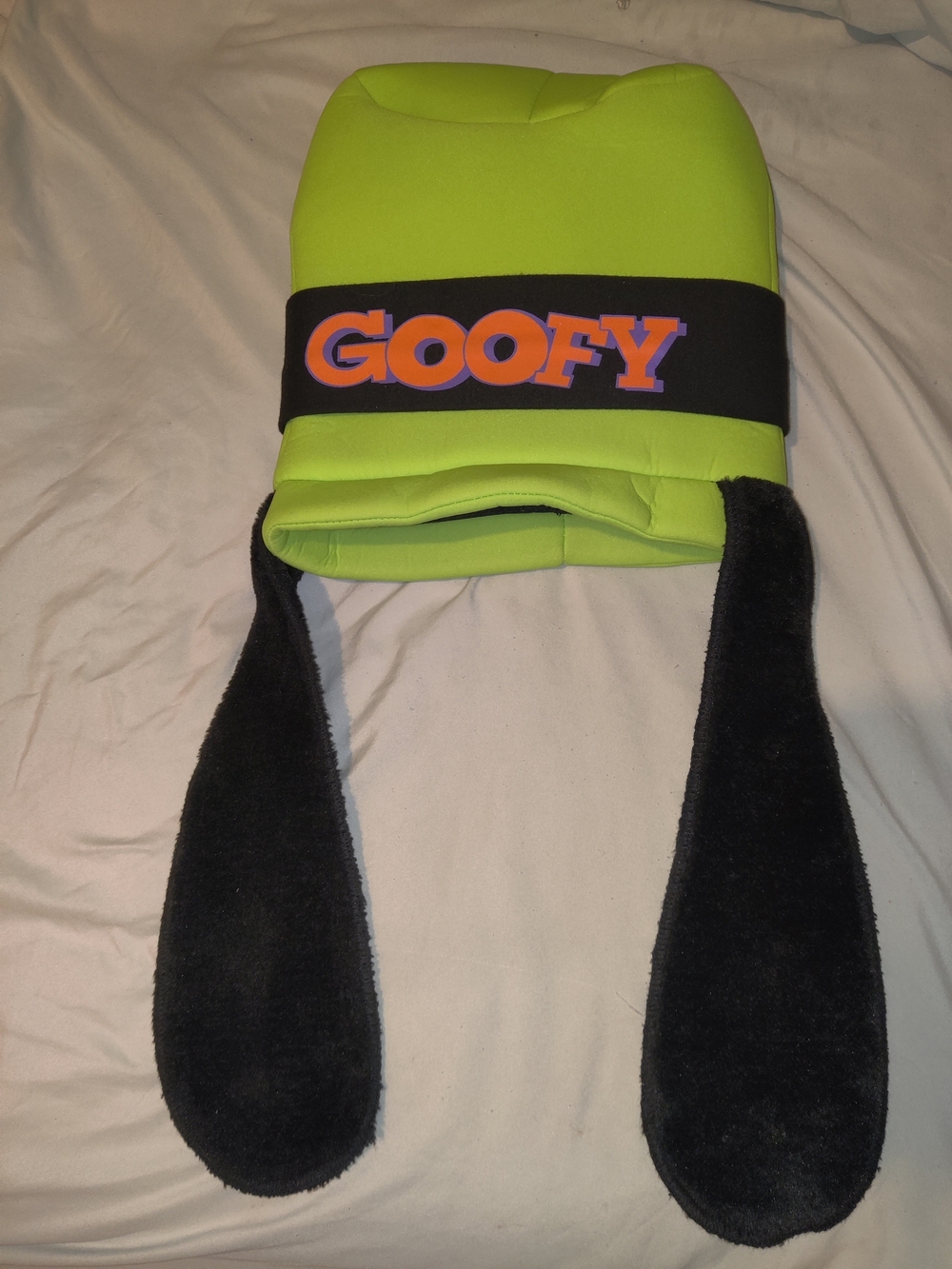 Goofy Neon Green Character Ear Flap Hat
